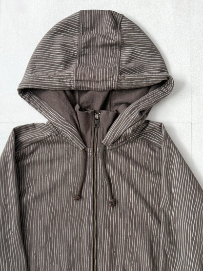 Armani Exchange Brown Big Hood Zip Hoodie Size L