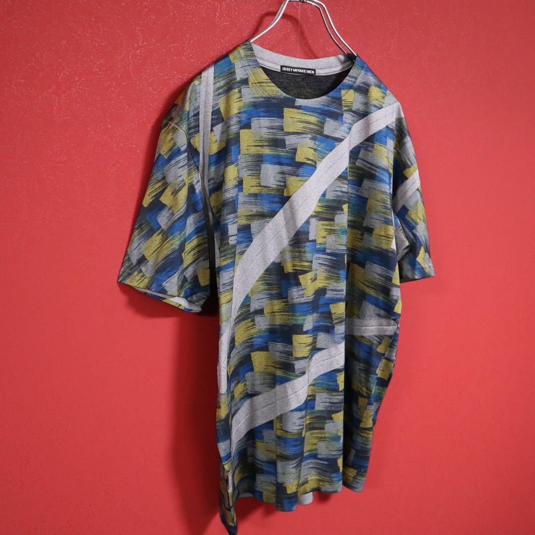 Issey Miyake Slanted Pleats All-Over Pattern T-Shirt Size 4