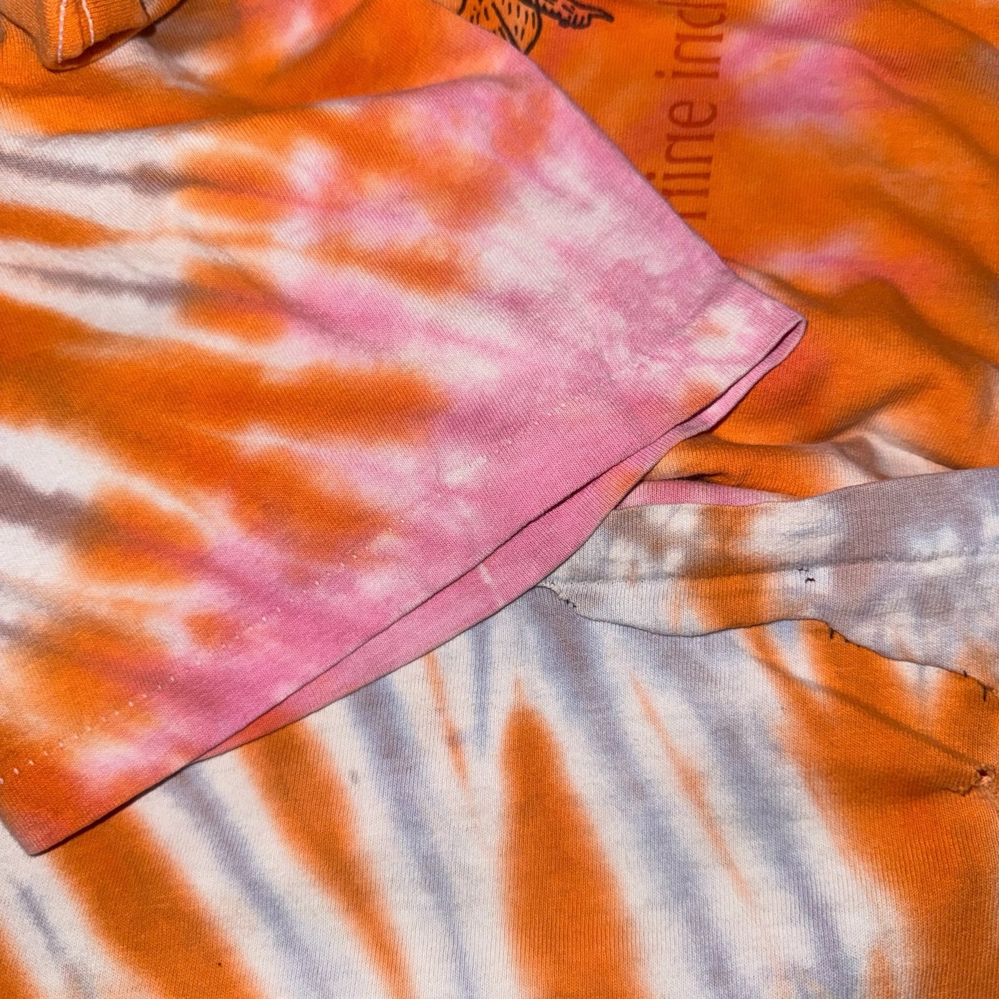 NINE INCH NAILS 90s Spiral Tie-Dye Creature T-Shirt Size XL