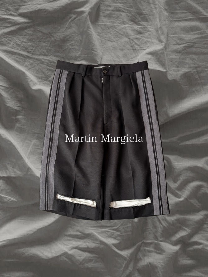 Martin Margiela Wool Mohair Plain White Tag Pants Black