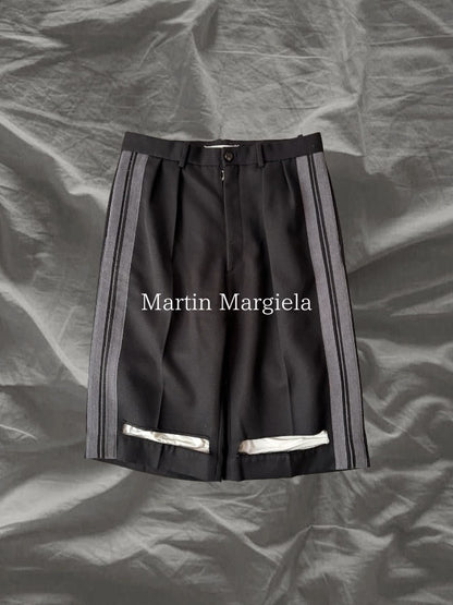 Martin Margiela Wool Mohair Plain White Tag Pants Black