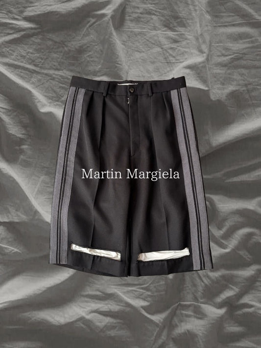 Martin Margiela Wool Mohair Plain White Tag Pants Black