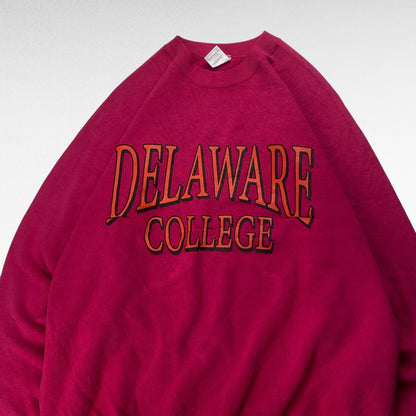 Fruit Of The Loom 90s Sweatshirt Pink Size XL