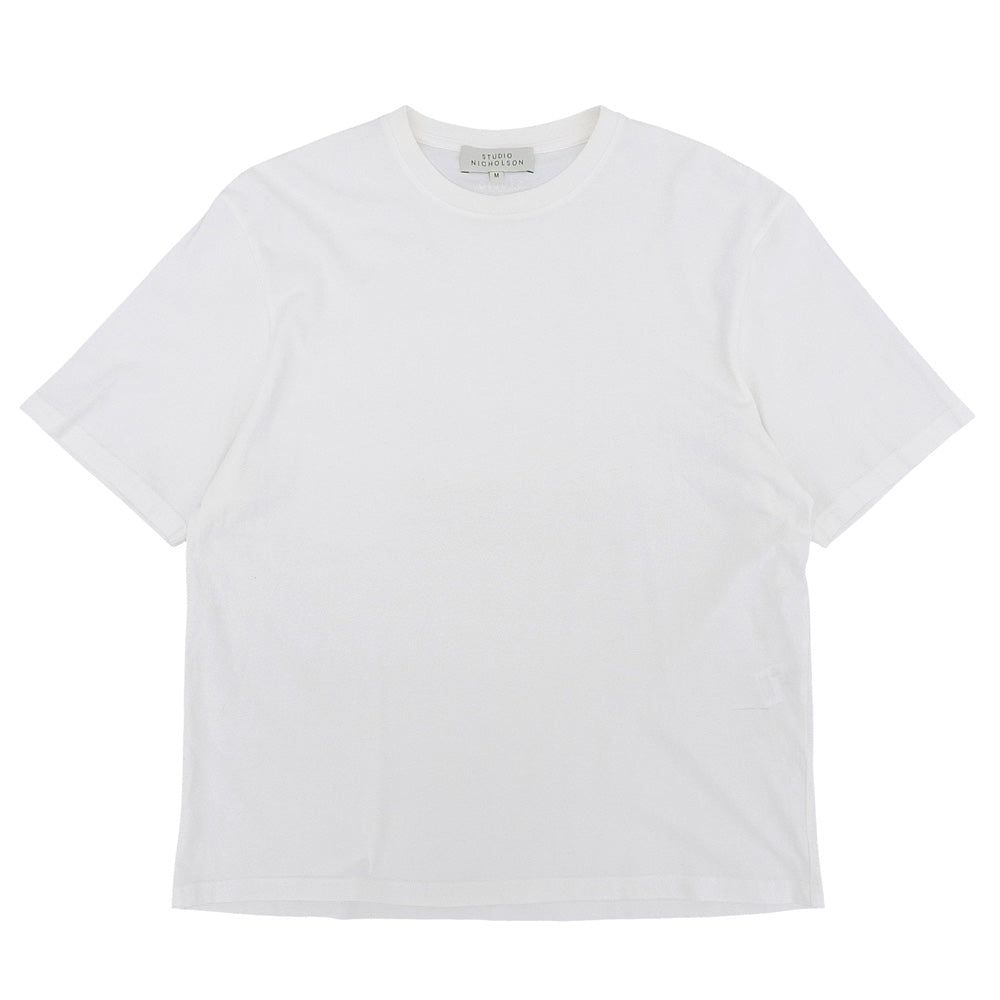 STUDIO NICHOLSON White Cotton Short Sleeve T-Shirt Size M