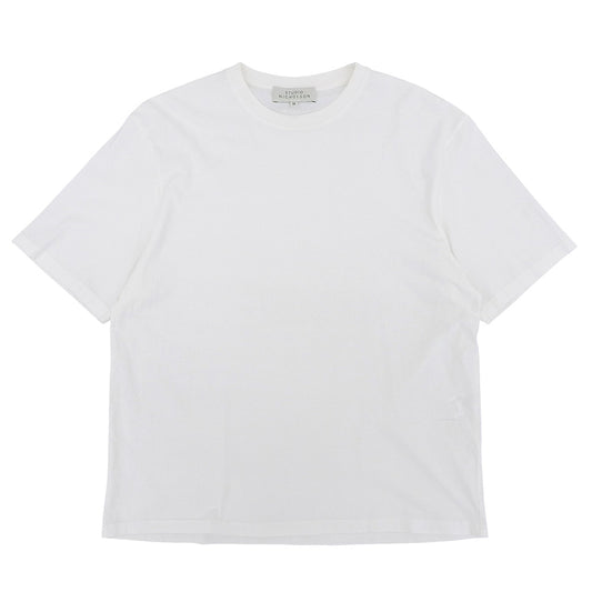 STUDIO NICHOLSON White Cotton Short Sleeve T-Shirt Size M
