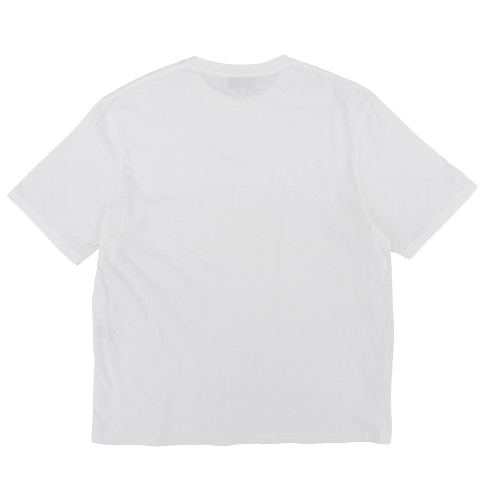 STUDIO NICHOLSON White Cotton Short Sleeve T-Shirt Size M