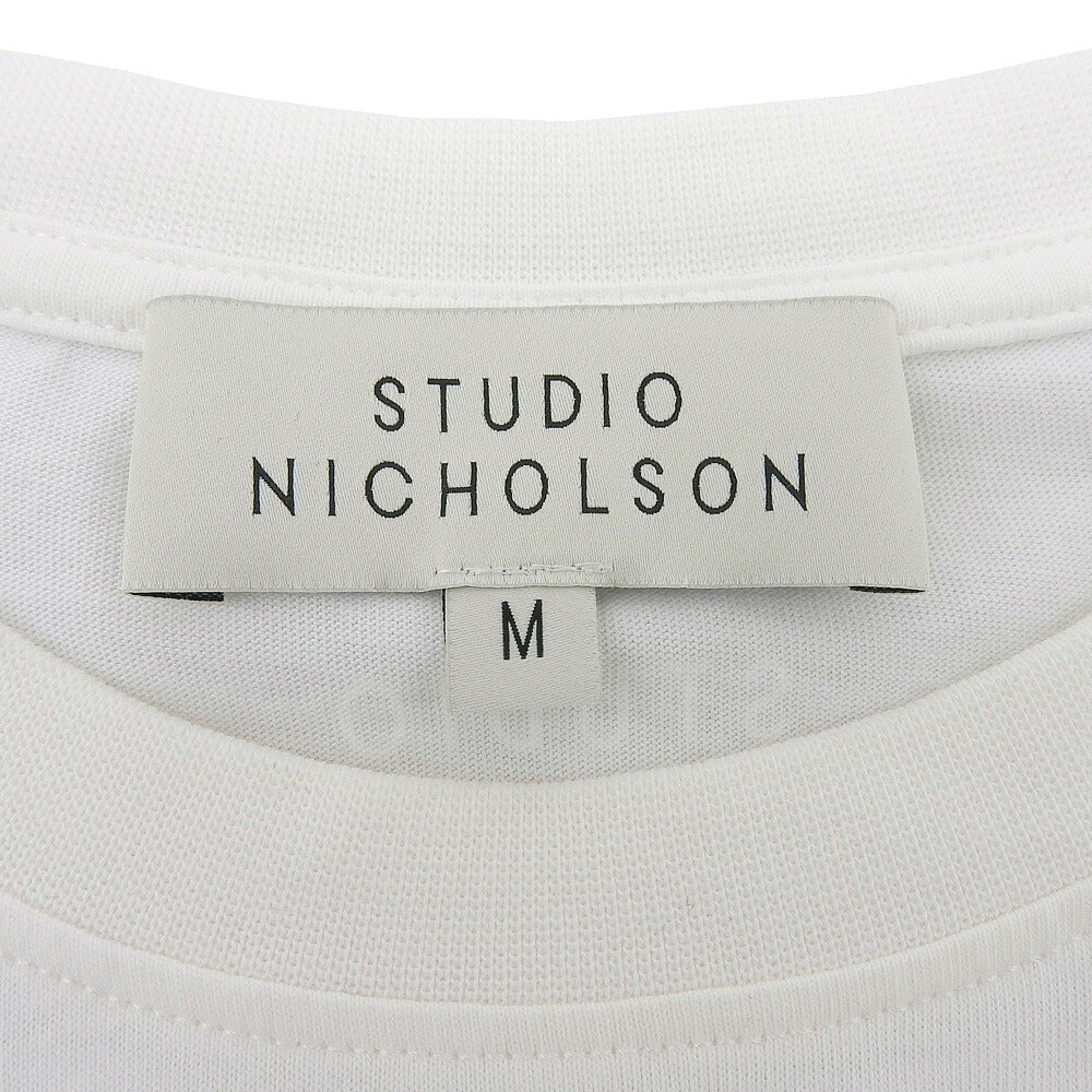 STUDIO NICHOLSON White Cotton Short Sleeve T-Shirt Size M