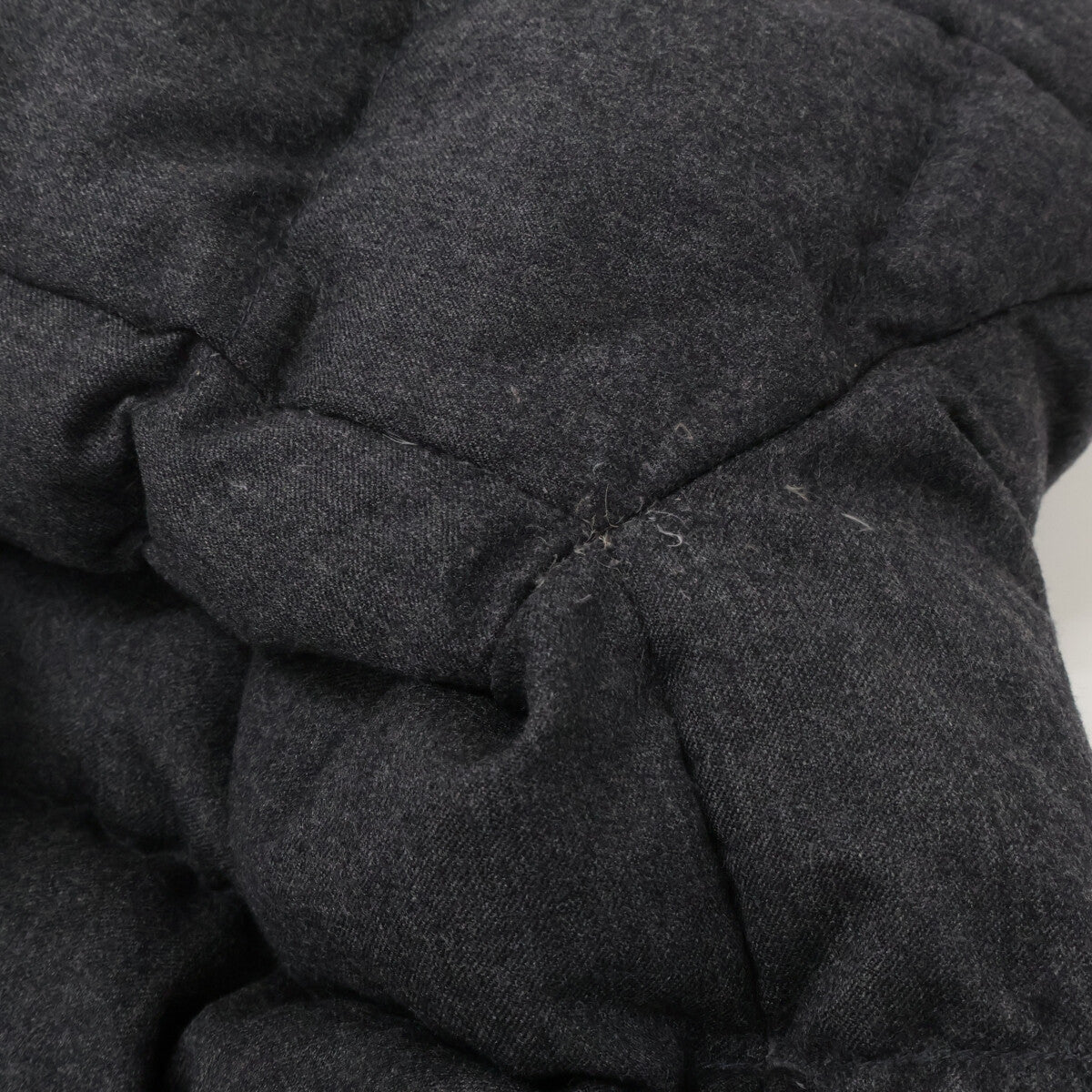 MONCLER MONTGENEVRE Wool Hooded Down Jacket Gray Size 1