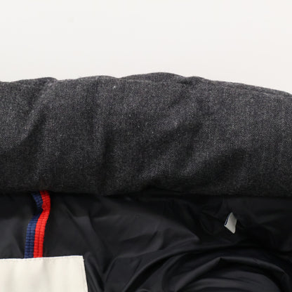 MONCLER MONTGENEVRE Wool Hooded Down Jacket Gray Size 1