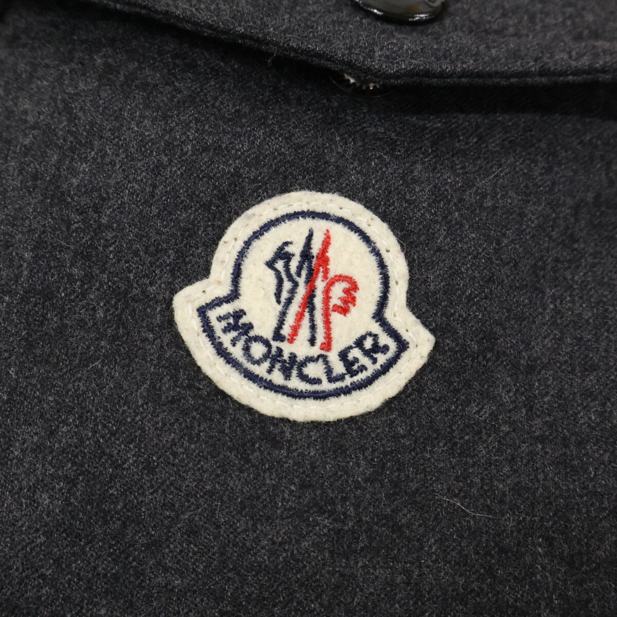 MONCLER MONTGENEVRE Wool Hooded Down Jacket Gray Size 1