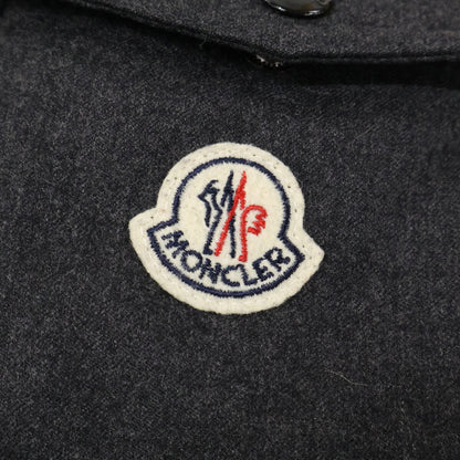 MONCLER MONTGENEVRE Wool Hooded Down Jacket Gray Size 1