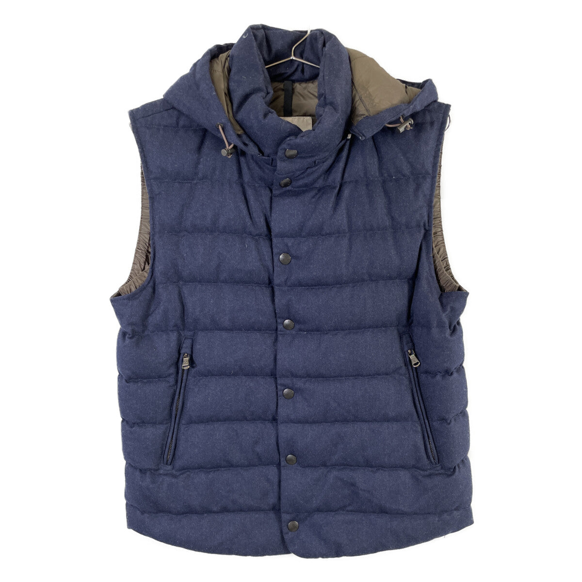 MONCLER 16AW Navy JEANCHRISTOPHE Hooded Down Vest Size 1