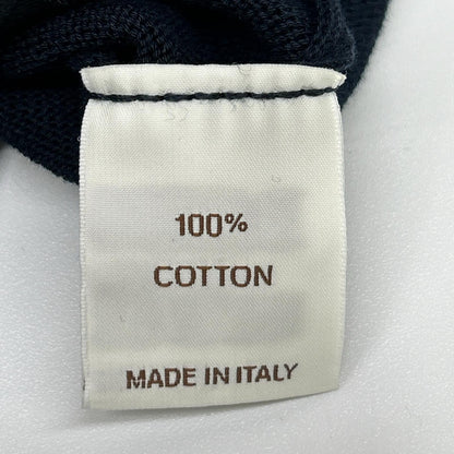 St.Moritz Navy Cotton Crewneck Raglan Knit Size 48