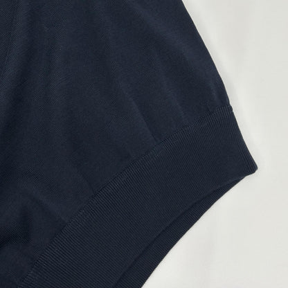 St.Moritz Navy Cotton Crewneck Raglan Knit Size 48