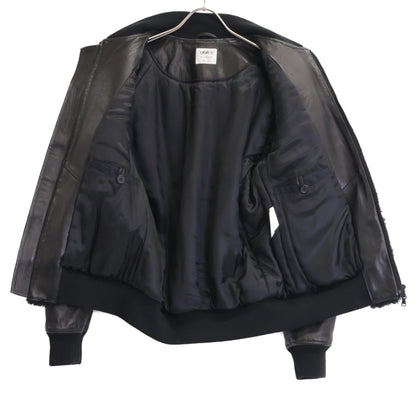 EMMETI ELIOT Black Lamb Leather Shearling Zip Jacket Size 48