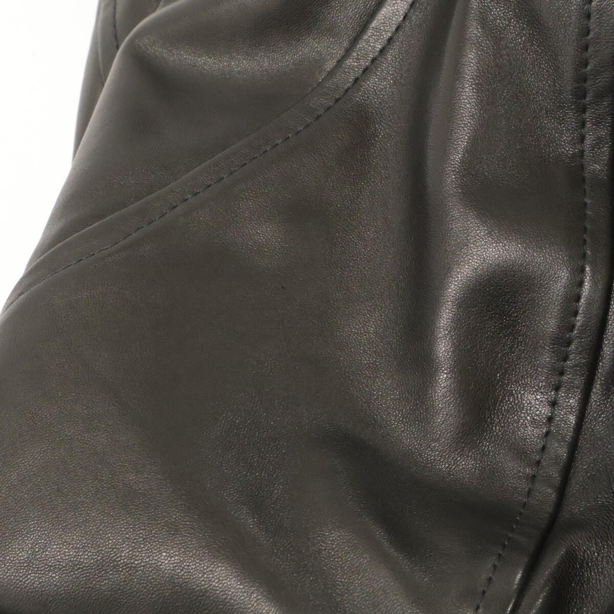 EMMETI ELIOT Black Lamb Leather Shearling Zip Jacket Size 48