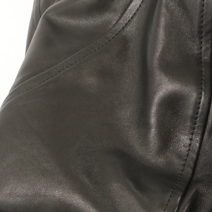 EMMETI ELIOT Black Lamb Leather Shearling Zip Jacket Size 48