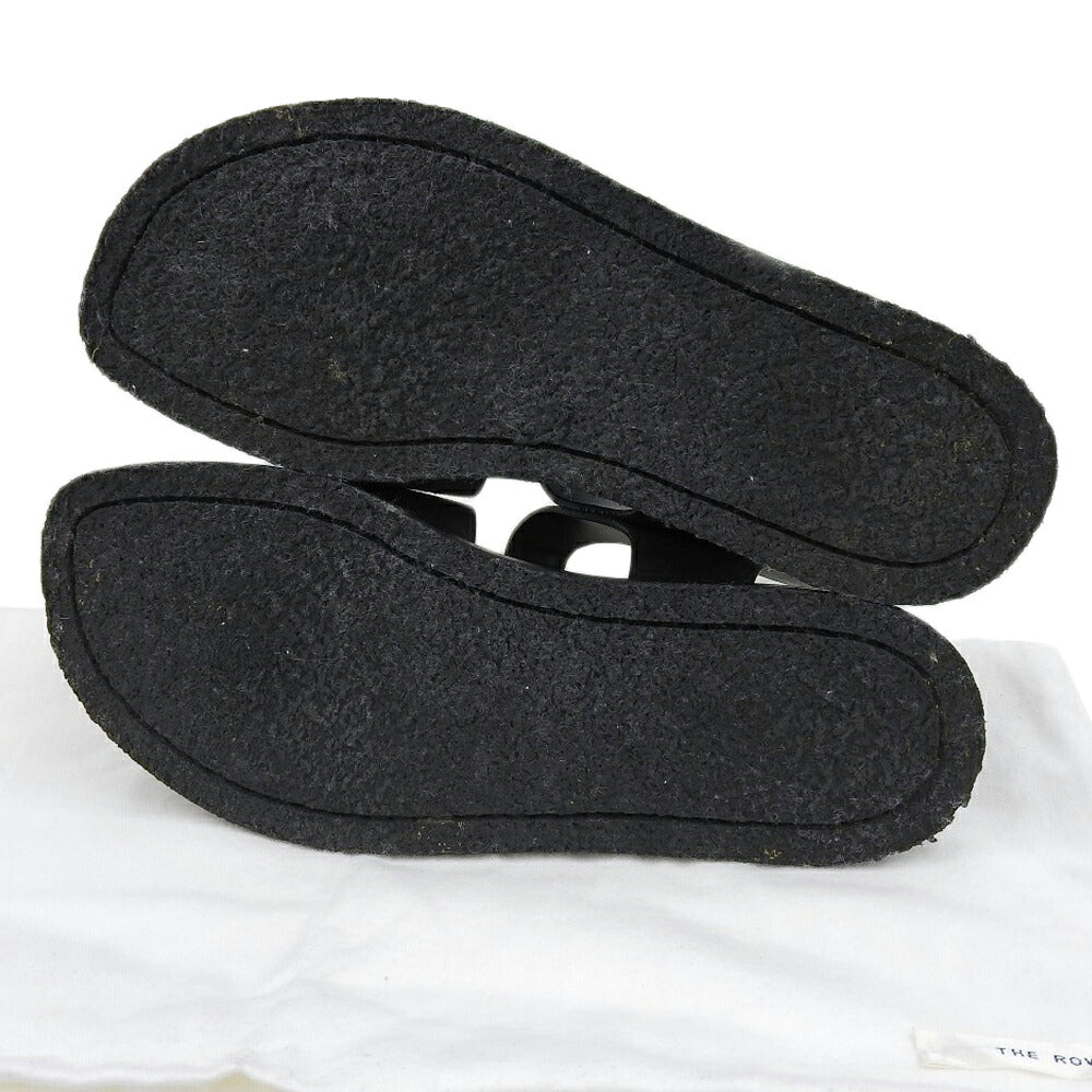THE ROW Charcoal Suede Fisherman Ghurka Sandals Size EU 40