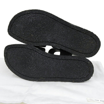 THE ROW Charcoal Suede Fisherman Ghurka Sandals Size EU 40