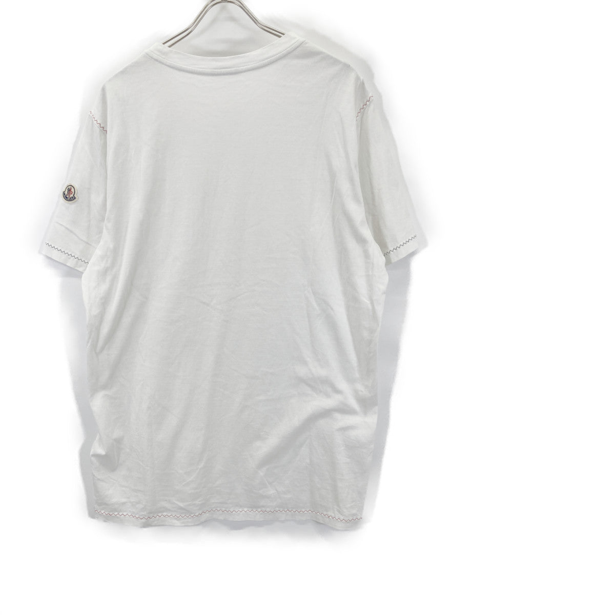 MONCLER 22SS White Tricolor Stitch T-Shirt Size L