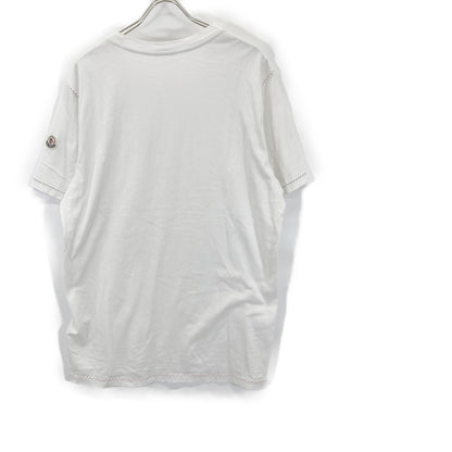 MONCLER 22SS White Tricolor Stitch T-Shirt Size L