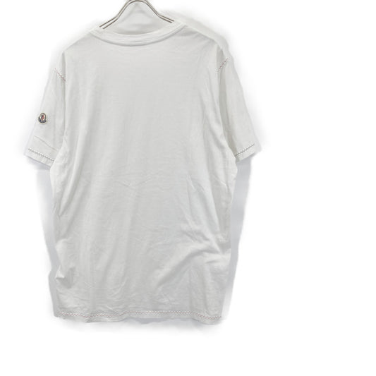 MONCLER 22SS White Tricolor Stitch T-Shirt Size L