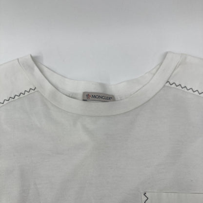 MONCLER 22SS White Tricolor Stitch T-Shirt Size L