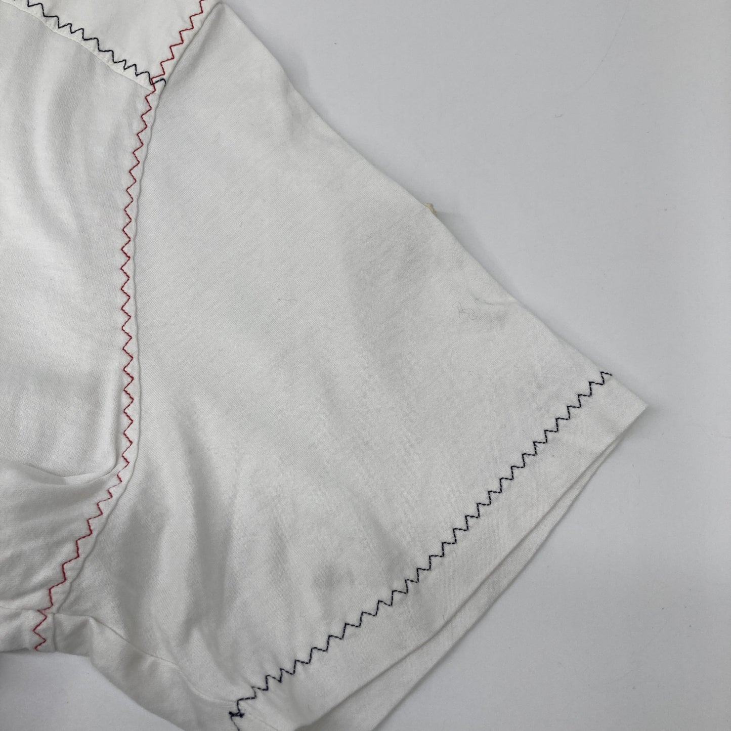 MONCLER 22SS White Tricolor Stitch T-Shirt Size L