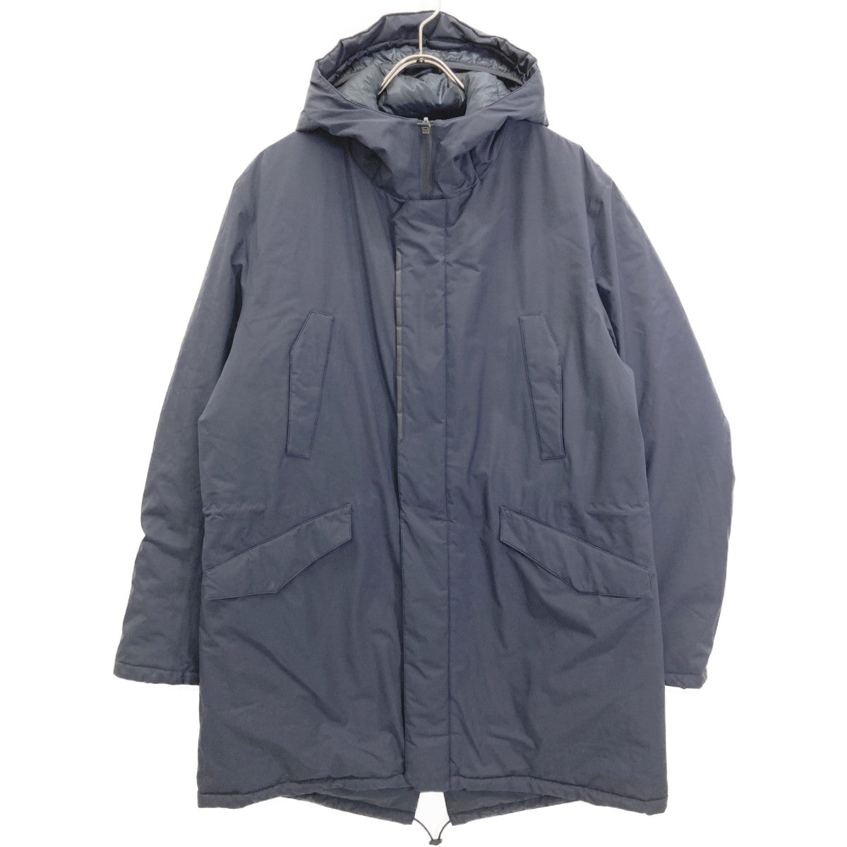 HERNO LAMINAR GORE-TEX Hooded Down Coat Navy Size 50