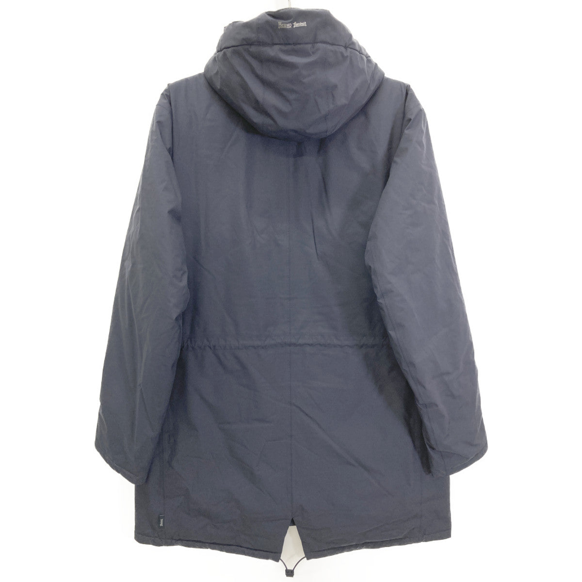 HERNO LAMINAR GORE-TEX Hooded Down Coat Navy Size 50
