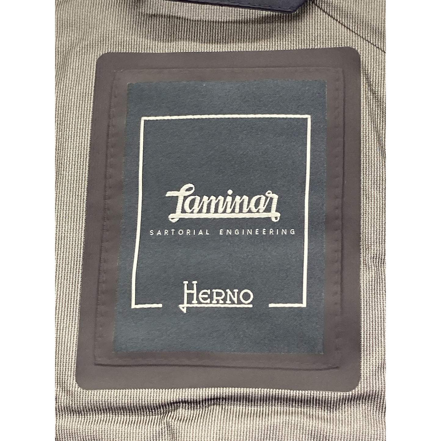 HERNO LAMINAR GORE-TEX Hooded Down Coat Navy Size 50