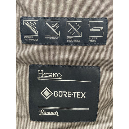 HERNO LAMINAR GORE-TEX Hooded Down Coat Navy Size 50