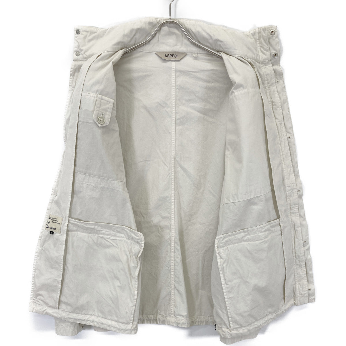 ASPESI Cotton MINIFIELD VENTO M-65 Field Jacket Ivory Size L