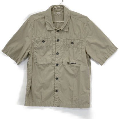 C.P.COMPANY Cotton Ripstop Short Sleeve Shirt Beige Size S