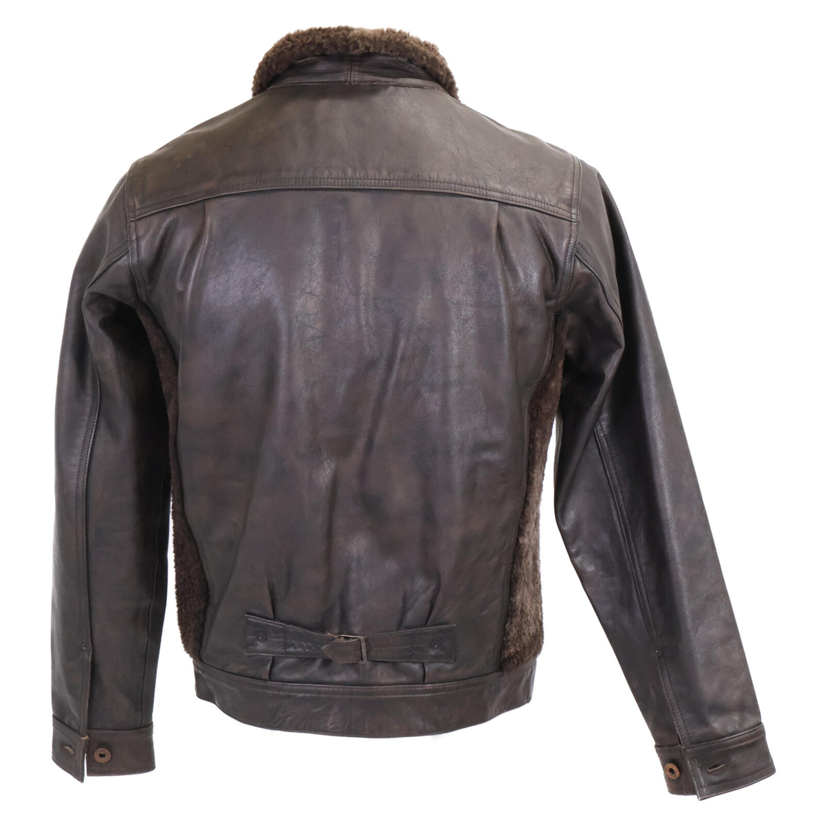RRL 24AW Grizzly Shearling Panelled Leather Jacket Size XS
