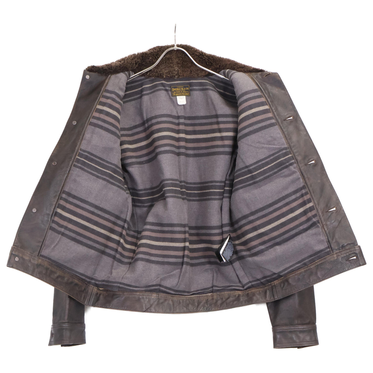 RRL 24AW Grizzly Shearling Panelled Leather Jacket Size XS