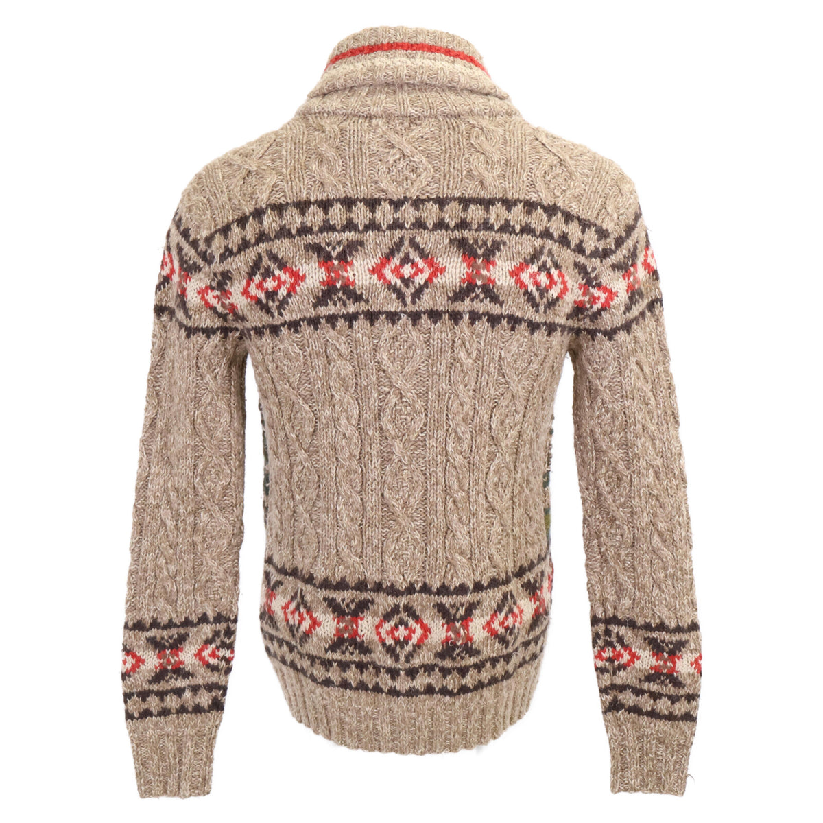 RRL Native Design Linen Hand Knit Cardigan Beige Size XS/TP