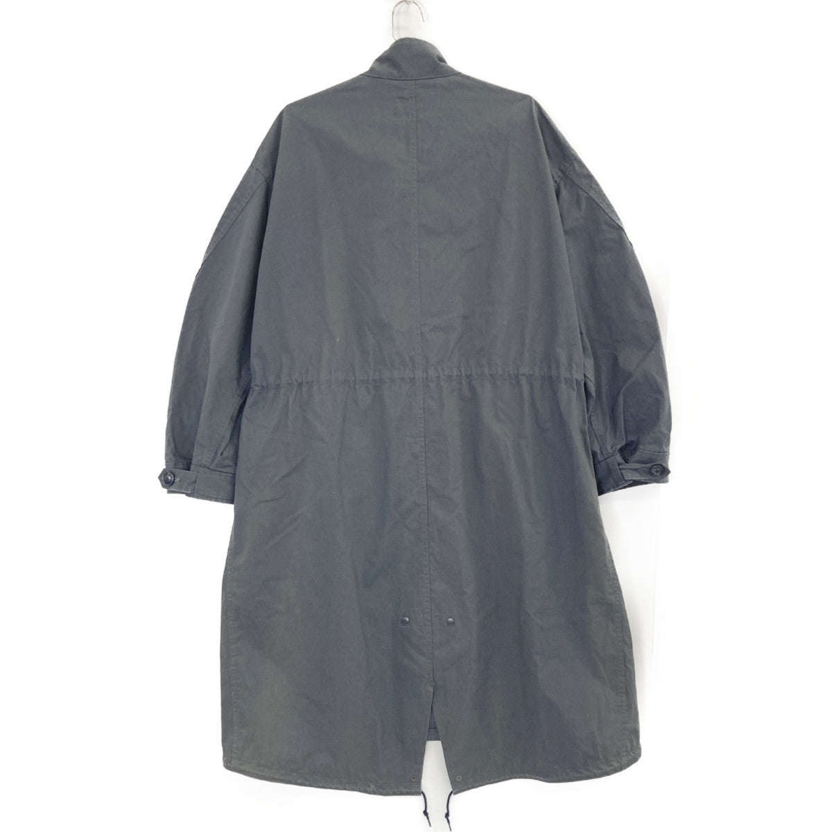 LOEFF Unisex Cotton OX Stand Collar Coat Charcoal Size O
