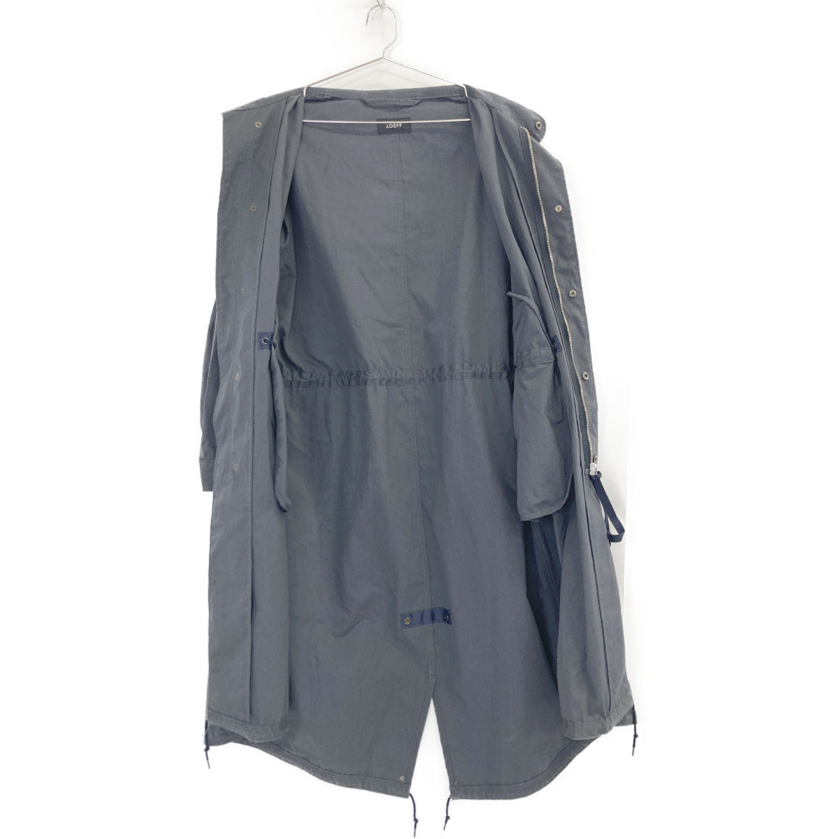 LOEFF Unisex Cotton OX Stand Collar Coat Charcoal Size O