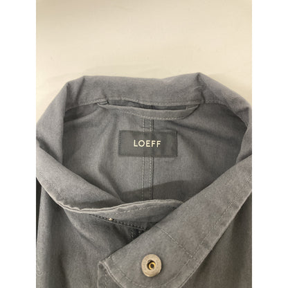 LOEFF Unisex Cotton OX Stand Collar Coat Charcoal Size O