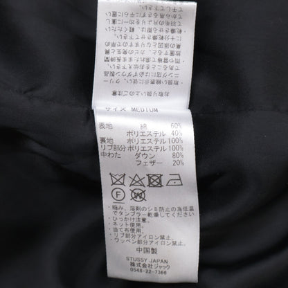 STUSSY Cotton Rib Collar Side Zip Long Coat Orange