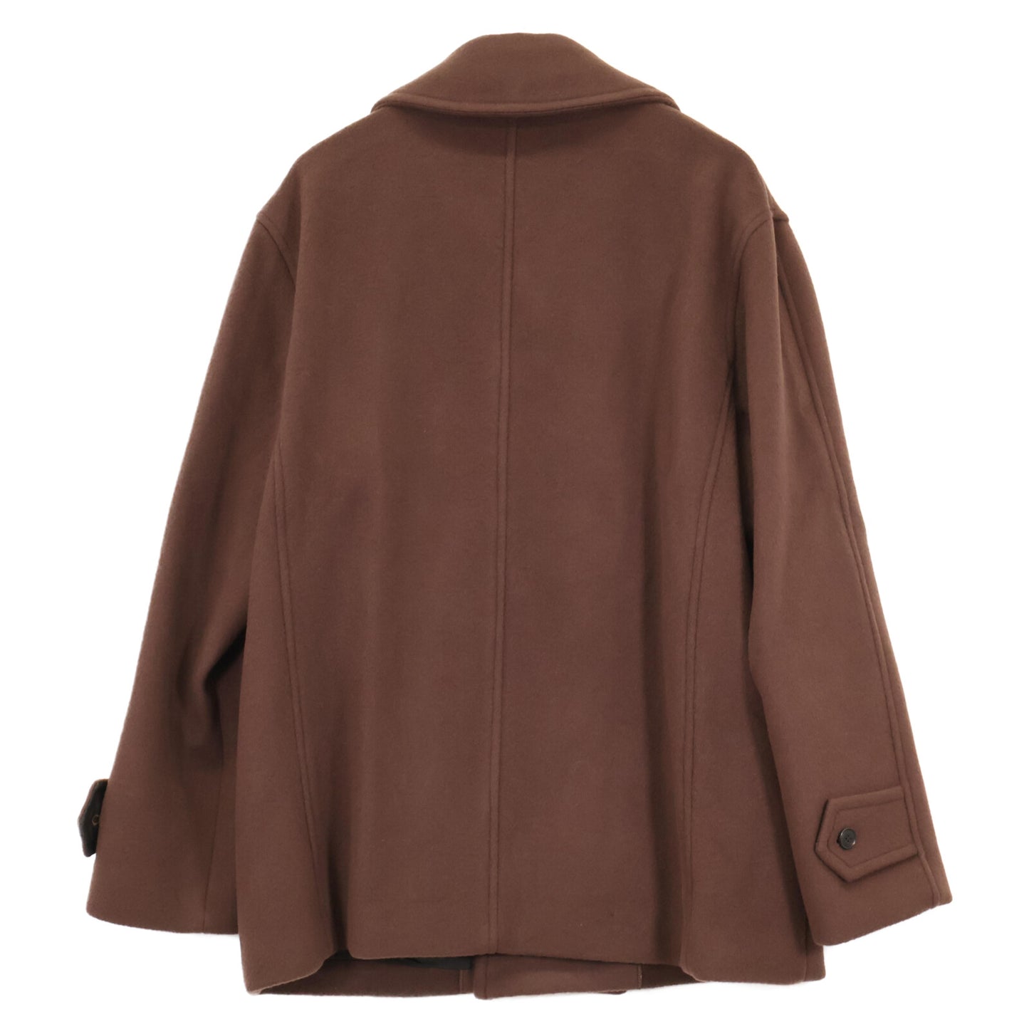 1PIU1UGUALE3 Wool P-Coat Brown Size V