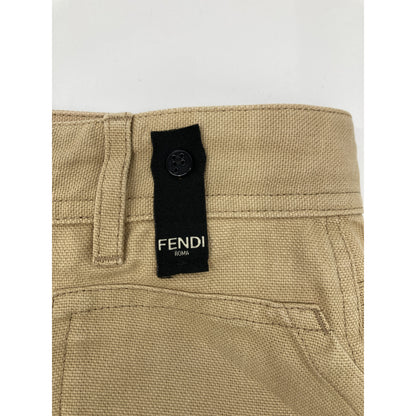 FENDI 23SS Work Painter Bermuda Canvas Shorts Beige Size 48