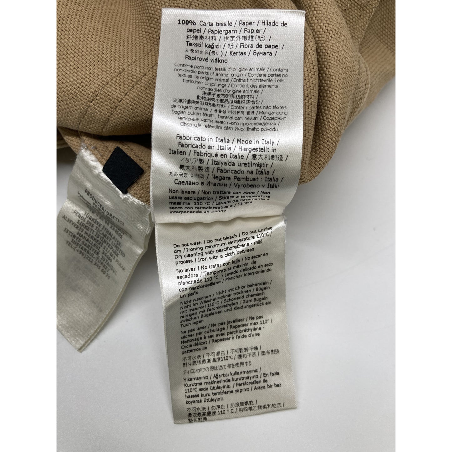 FENDI 23SS Work Painter Bermuda Canvas Shorts Beige Size 48