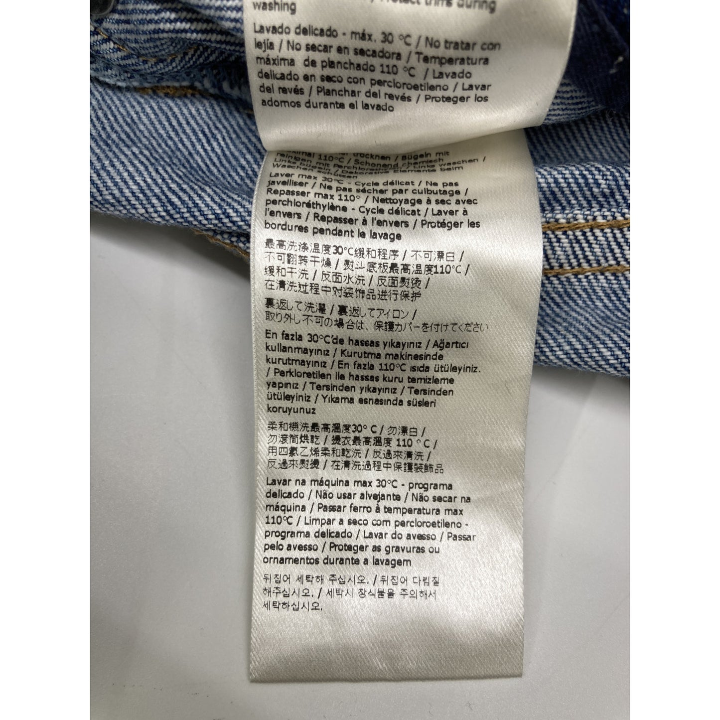 FENDI 24SS Cotton FF Metal Plate Zip Jeans Size 32x34