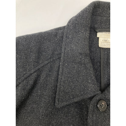 DRIES VAN NOTEN Archive 90s Wool Work Jacket Black Size 50