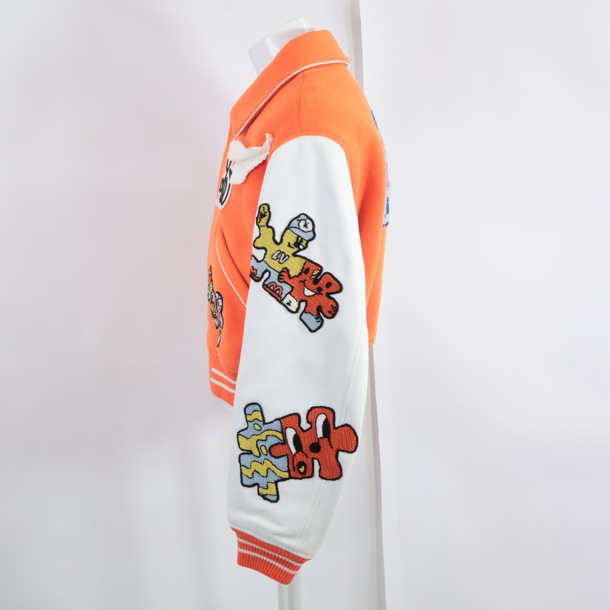 LOUIS VUITTON 23SS Mini Varsity Wool Jacket Orange Size 52