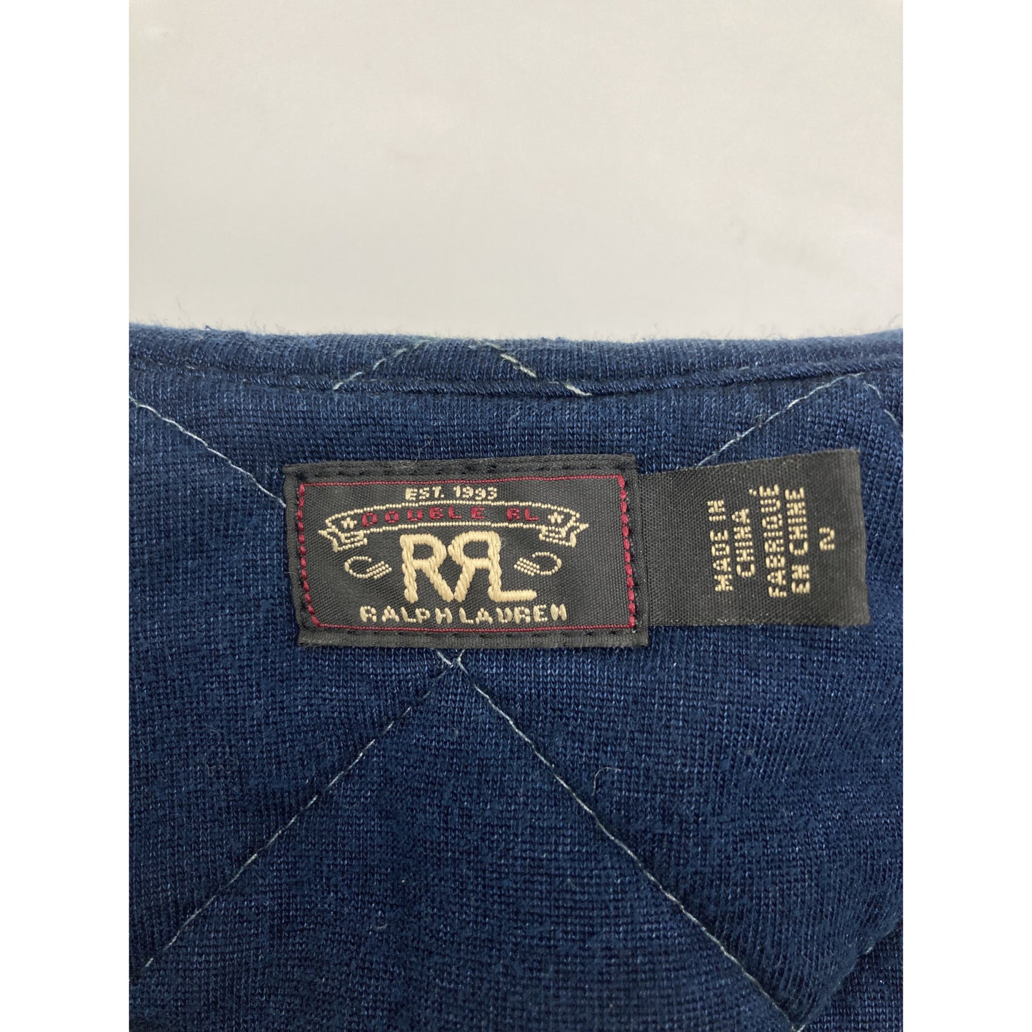 RRL Indigo Shawl Collar Quilted Jacket Size 2
