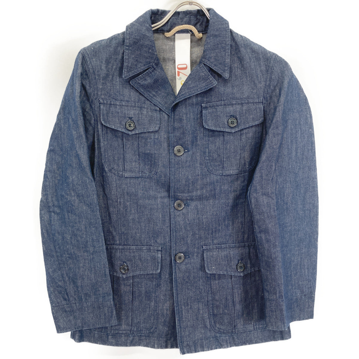 EQUIPE'70 Brilla Bespoke Indigo Denim Safari Jacket Size 42