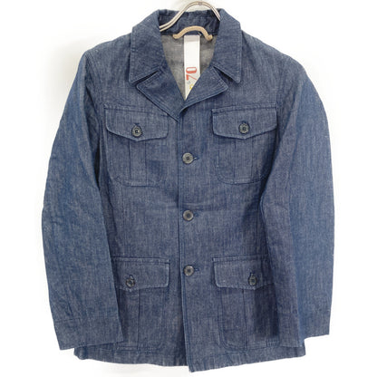 EQUIPE'70 Brilla Bespoke Indigo Denim Safari Jacket Size 42